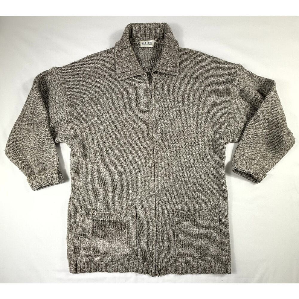 New Look Women’s Size 30/2613  Wool blend Full Zip Cardigan Gray
